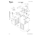 Whirlpool WTW4950XW0 top and cabinet parts diagram
