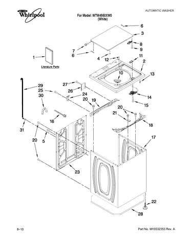 Top and cabinet parts