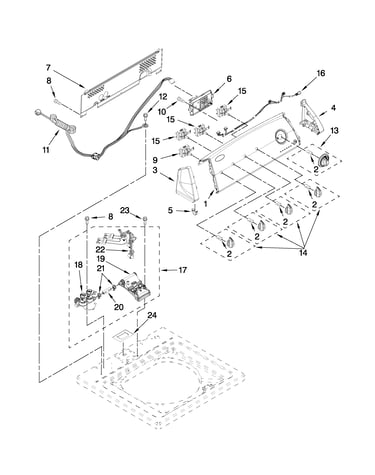 Console and water inlet parts