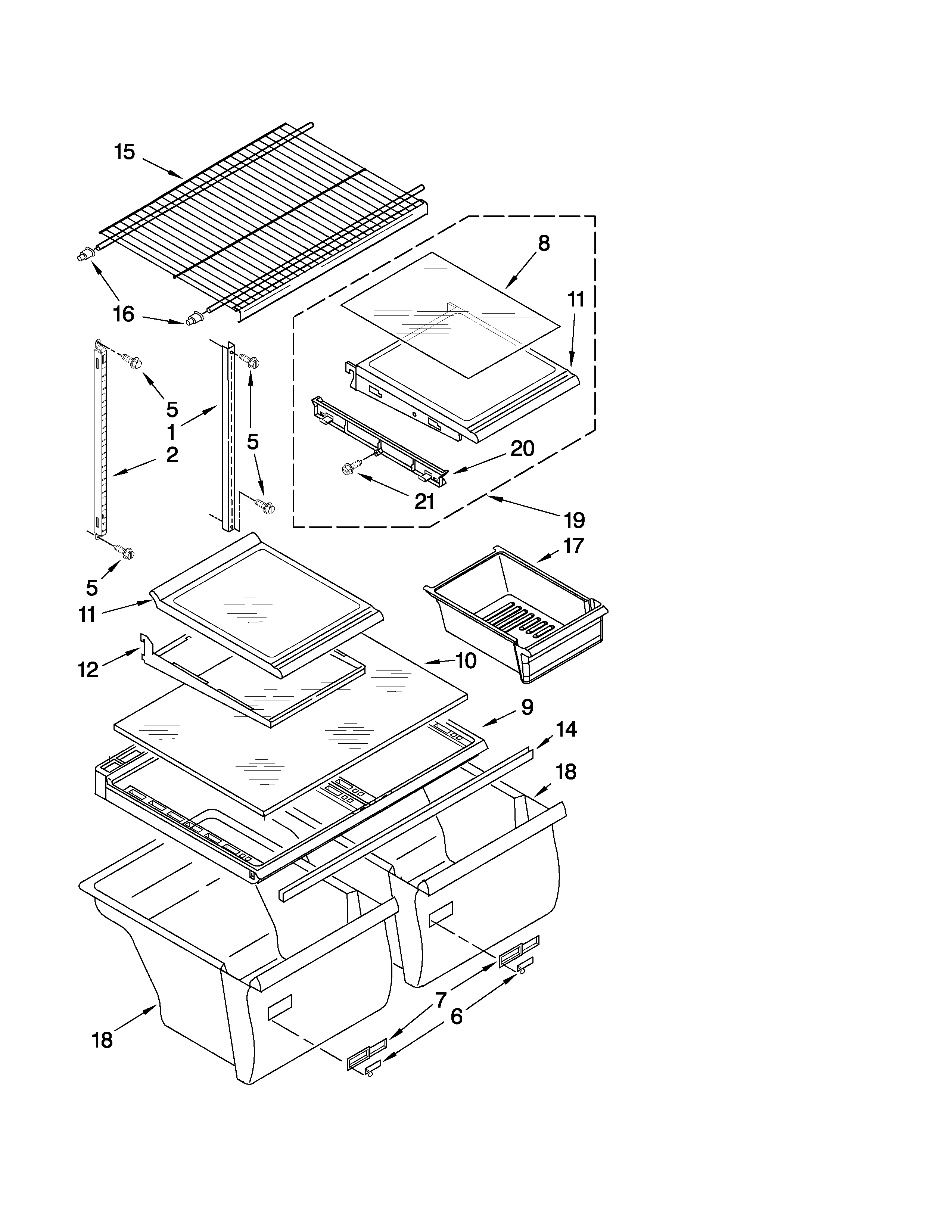 Shelf parts