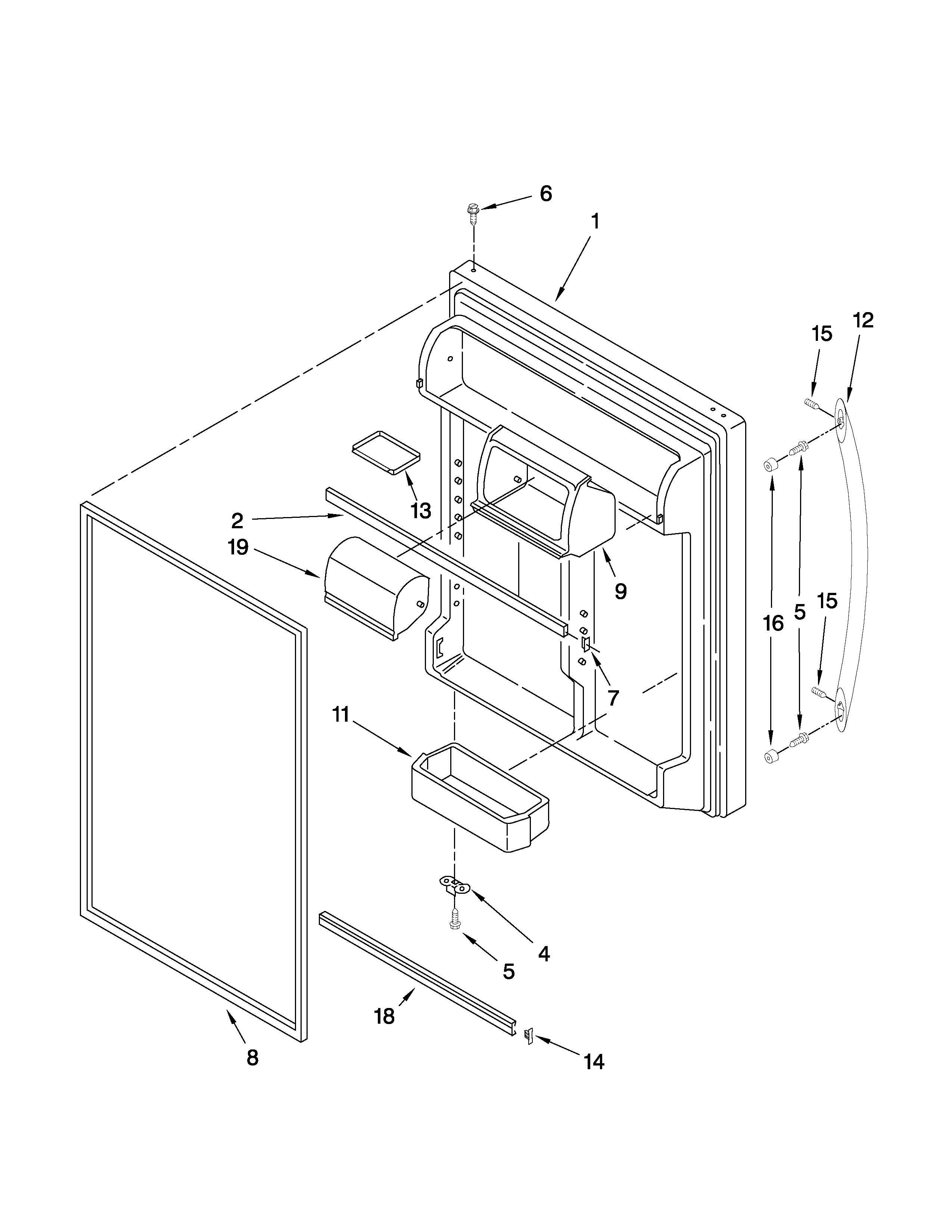 Refrigerator door parts