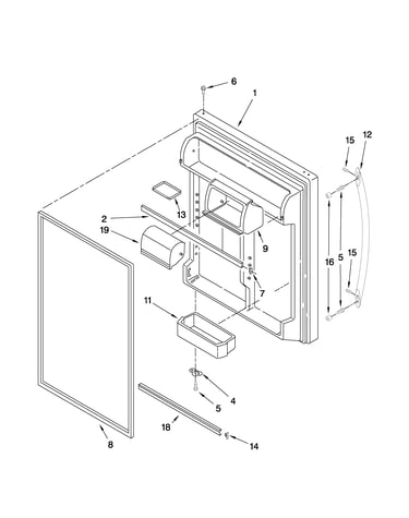 Refrigerator door parts