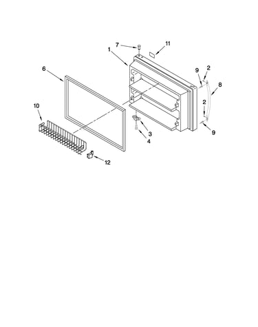 Freezer door parts
