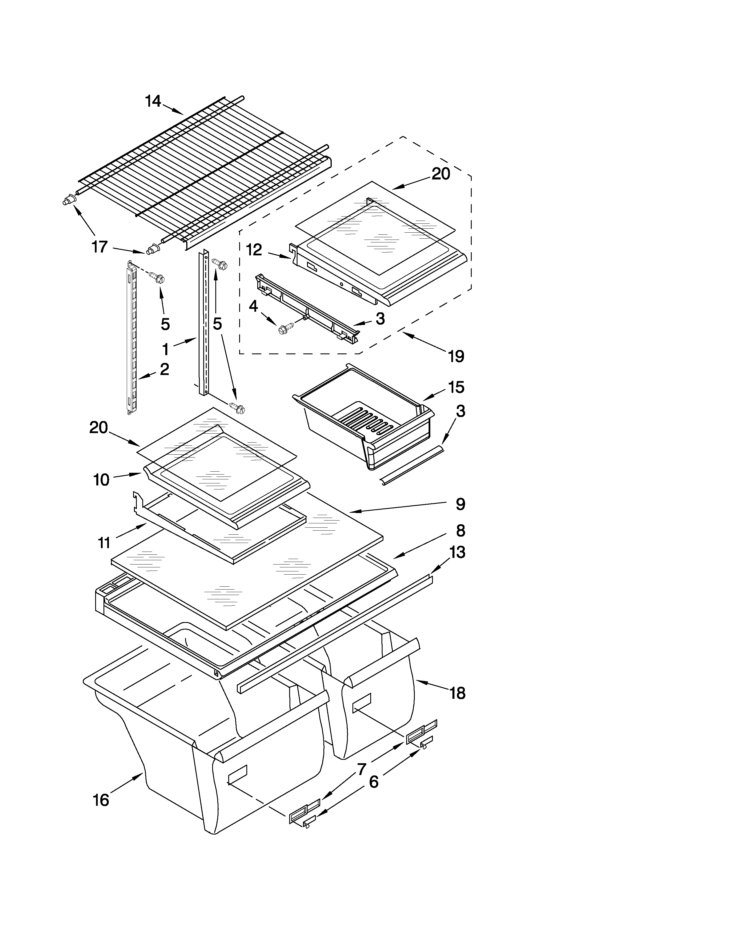Shelf parts