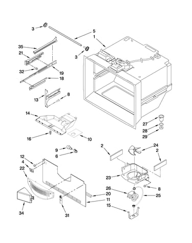 Freezer liner parts
