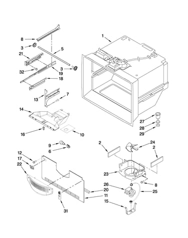 Freezer liner parts