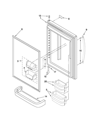 Refrigerator door parts