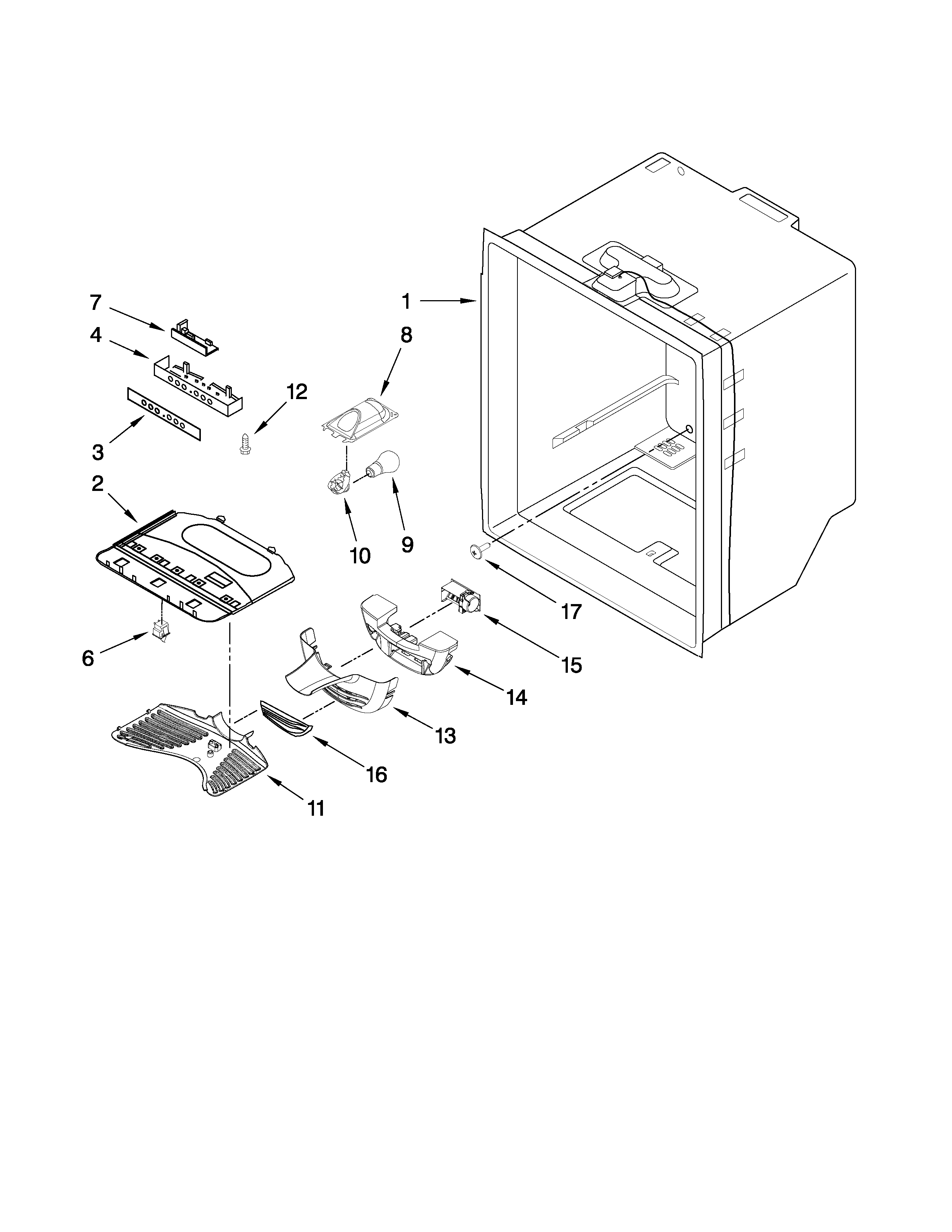 Refrigerator liner parts