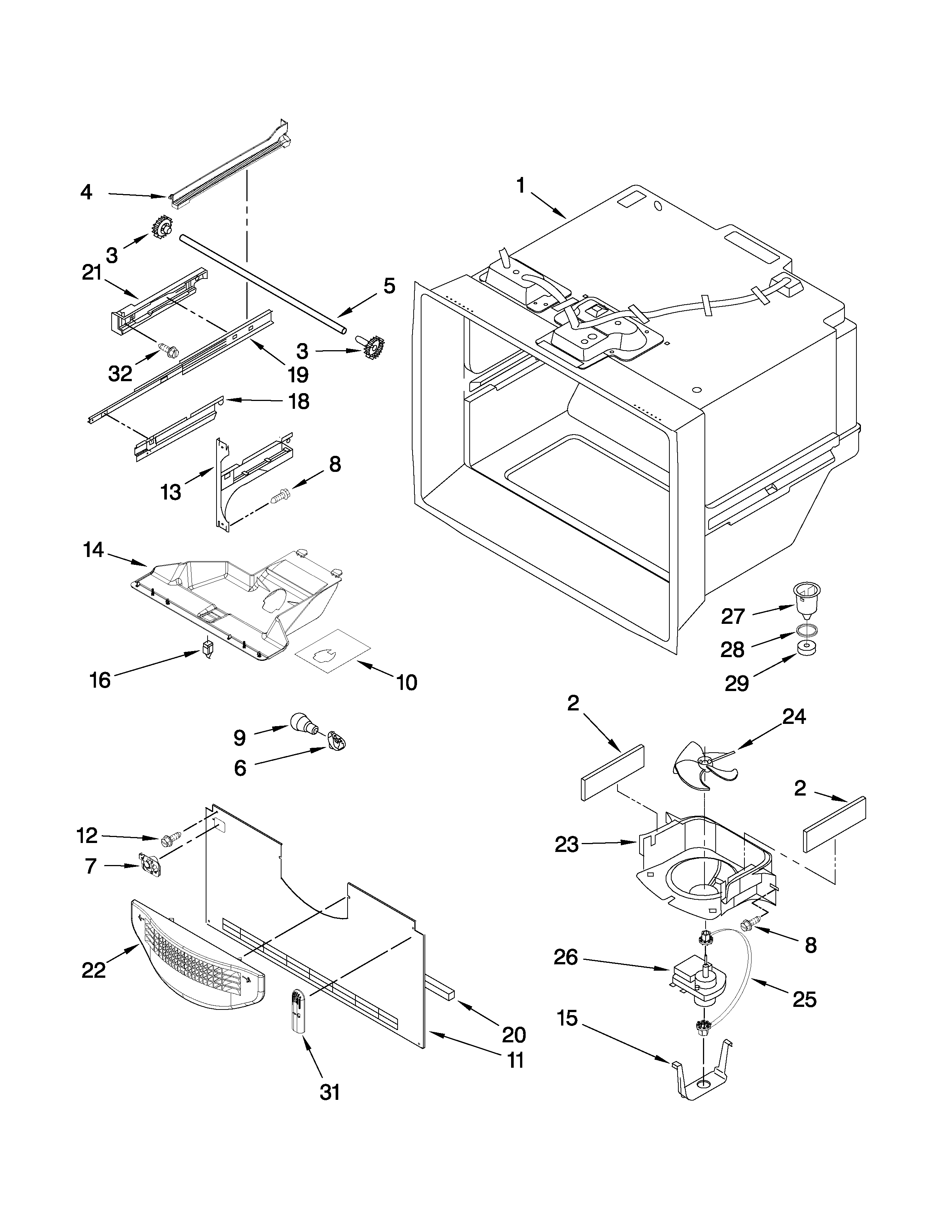 FREEZER LINER PARTS