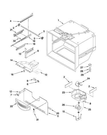 Freezer liner parts