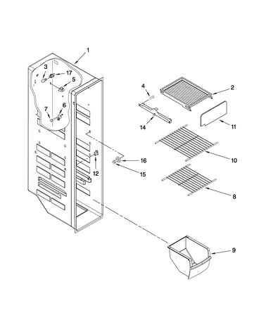 Freezer liner parts