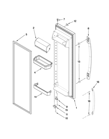 Refrigerator door parts