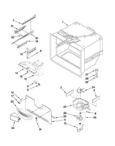 Freezer liner parts