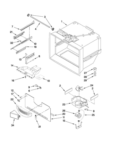 Freezer liner parts