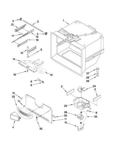 Freezer liner parts