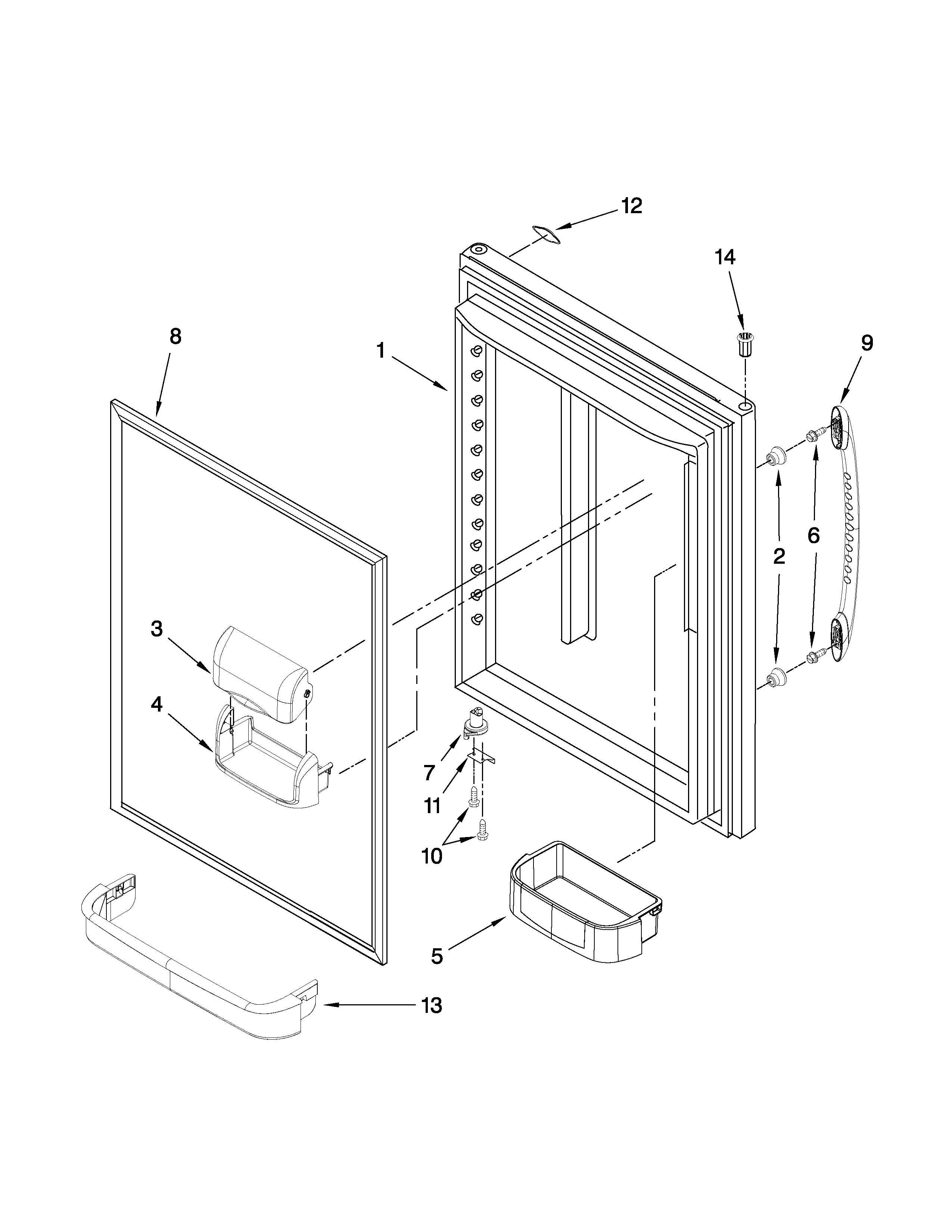 Refrigerator door parts