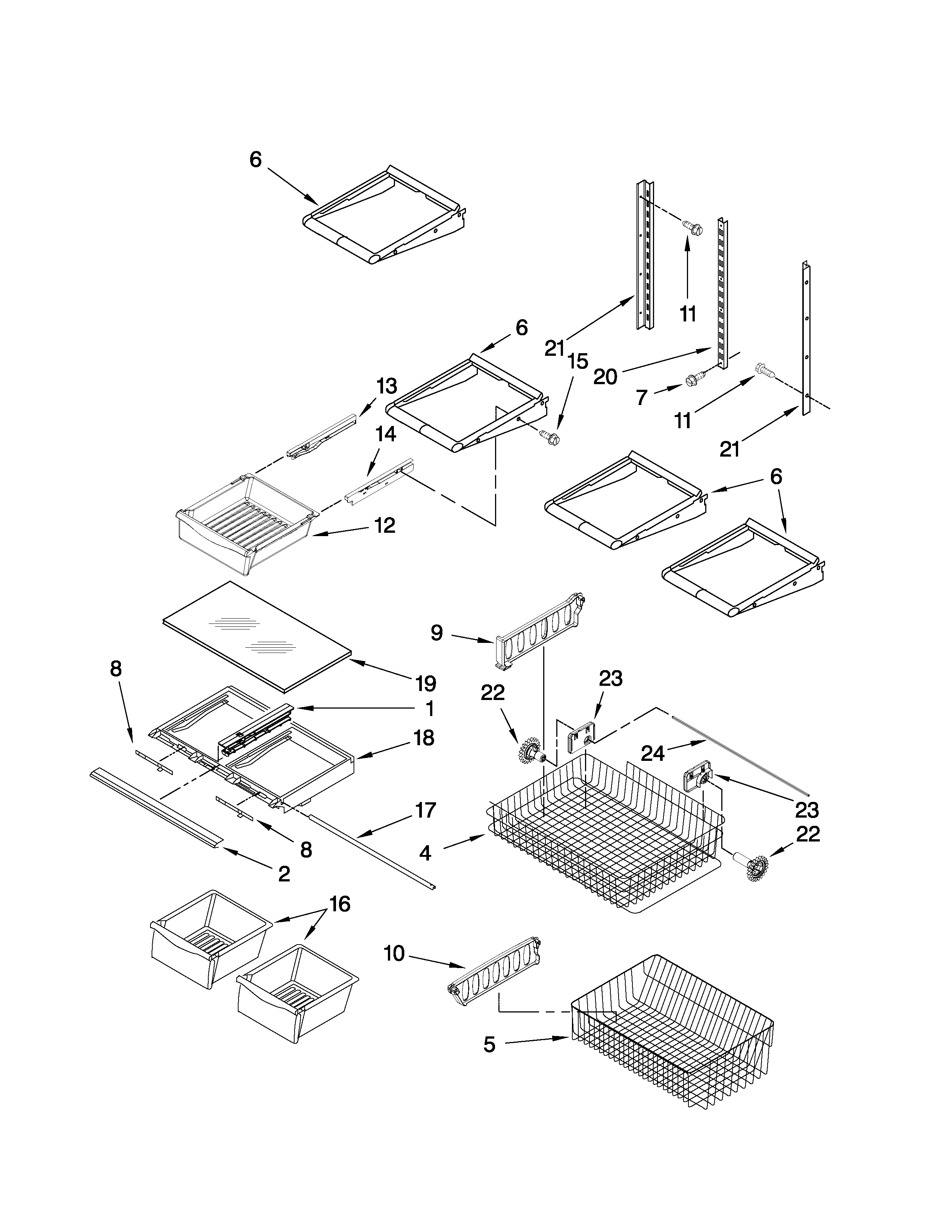 Shelf parts
