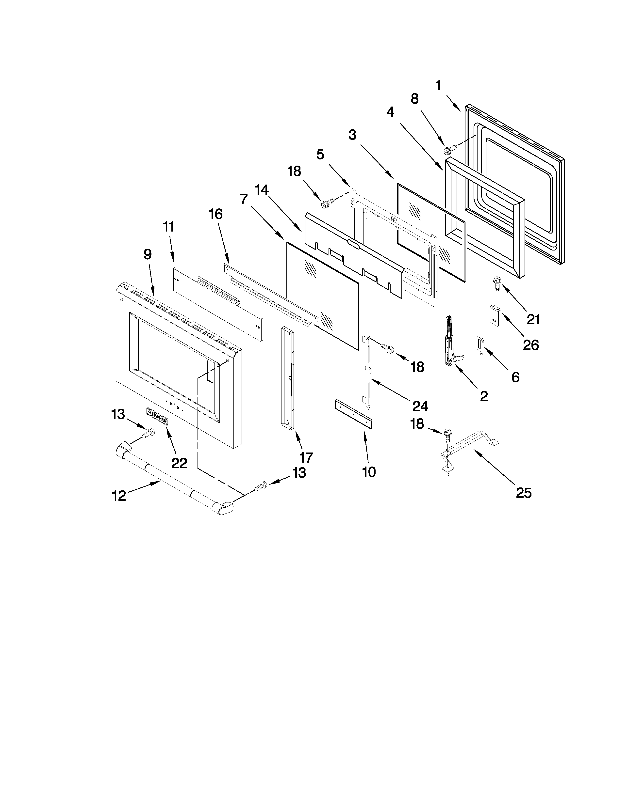 OVEN DOOR PARTS