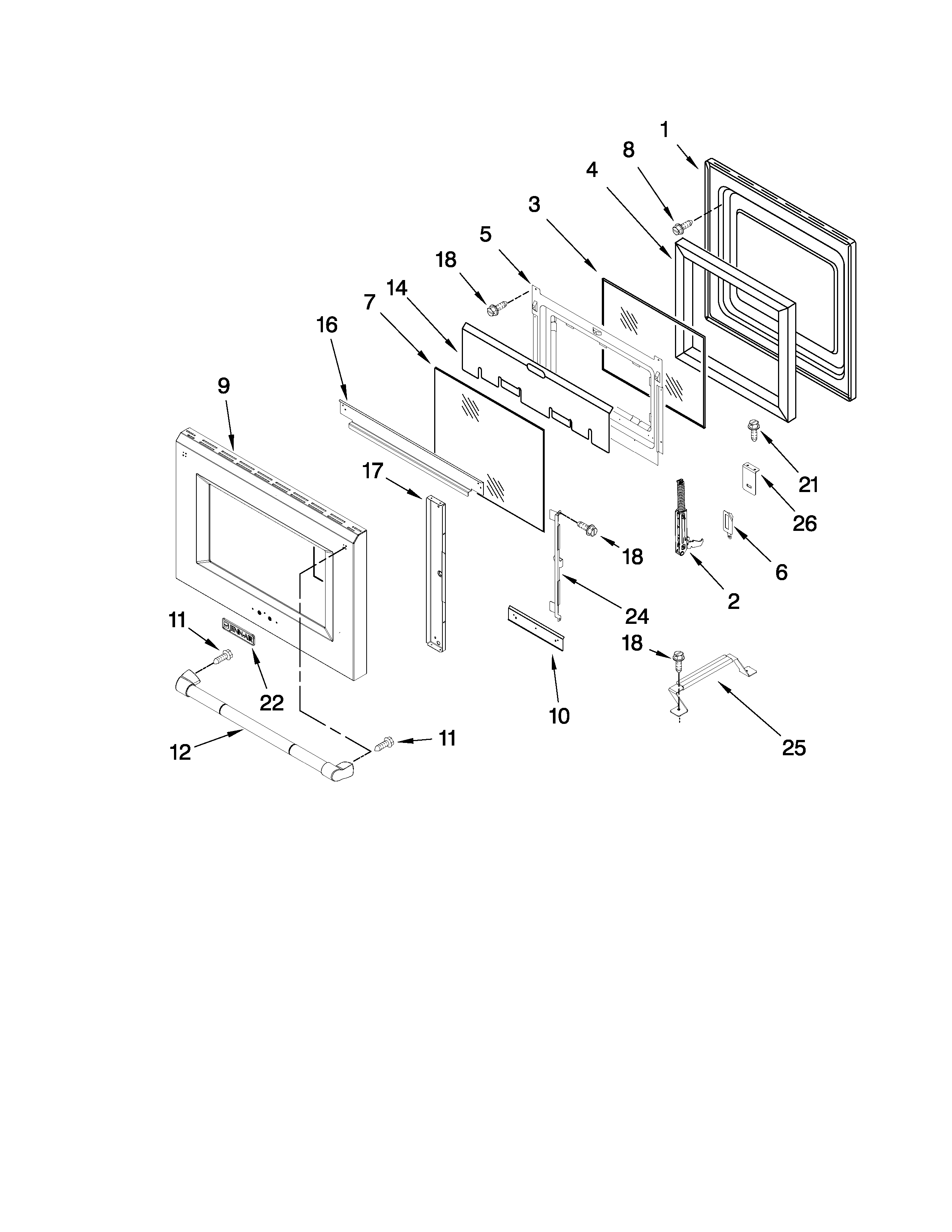 OVEN DOOR PARTS