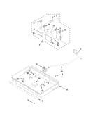 Burner box, gas valves, and switches