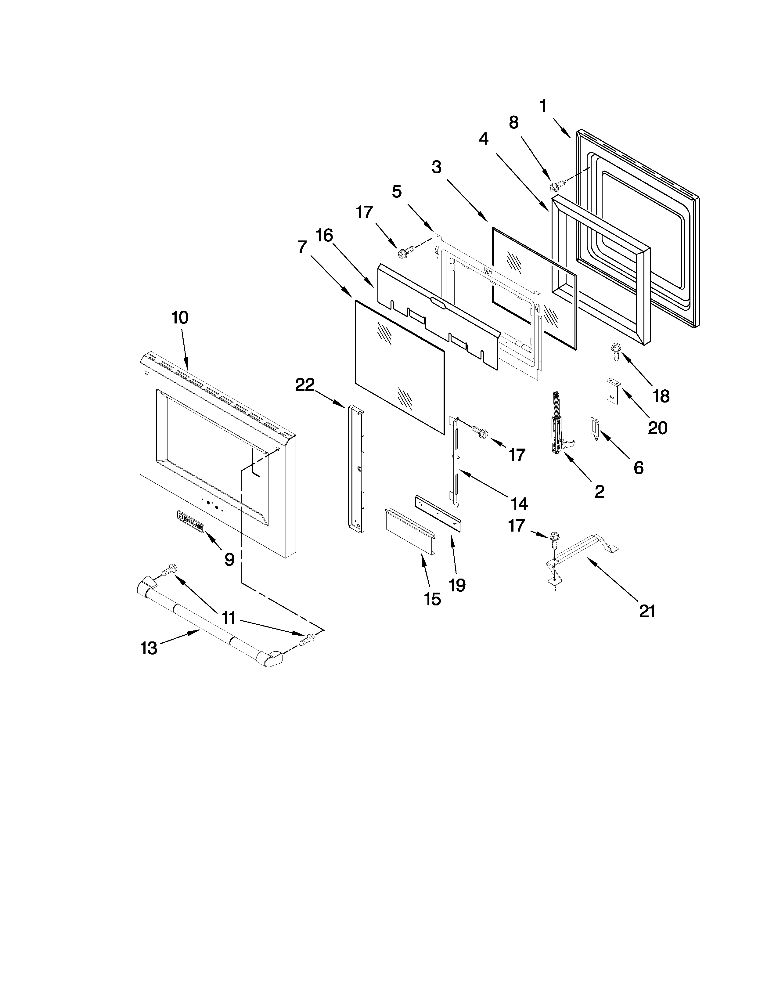 OVEN DOOR PARTS