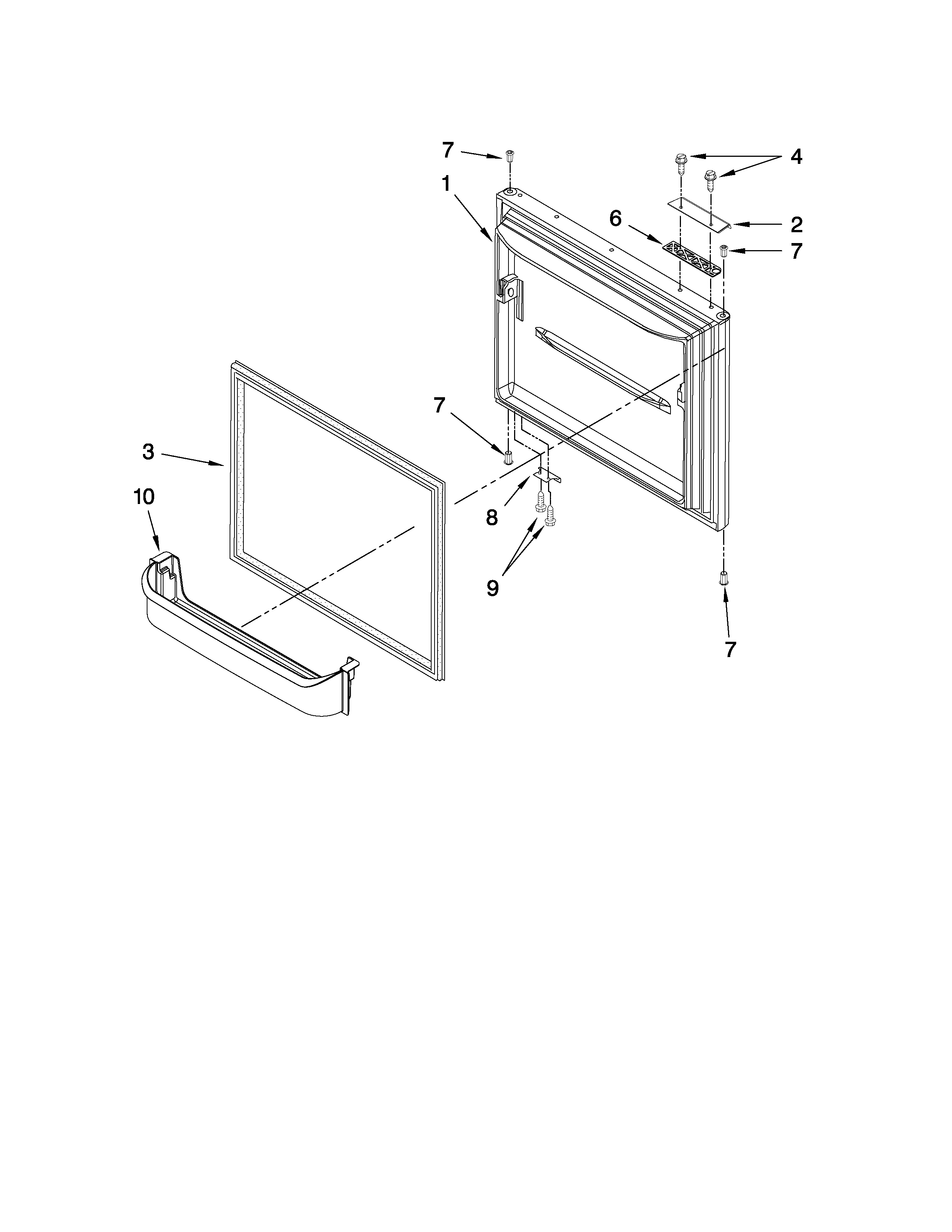 Freezer door parts