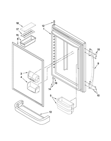 Refrigerator door parts