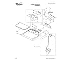 Whirlpool WED7990XG0 top and console parts diagram