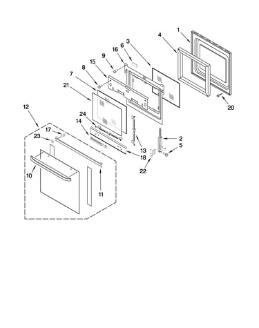 Oven door parts