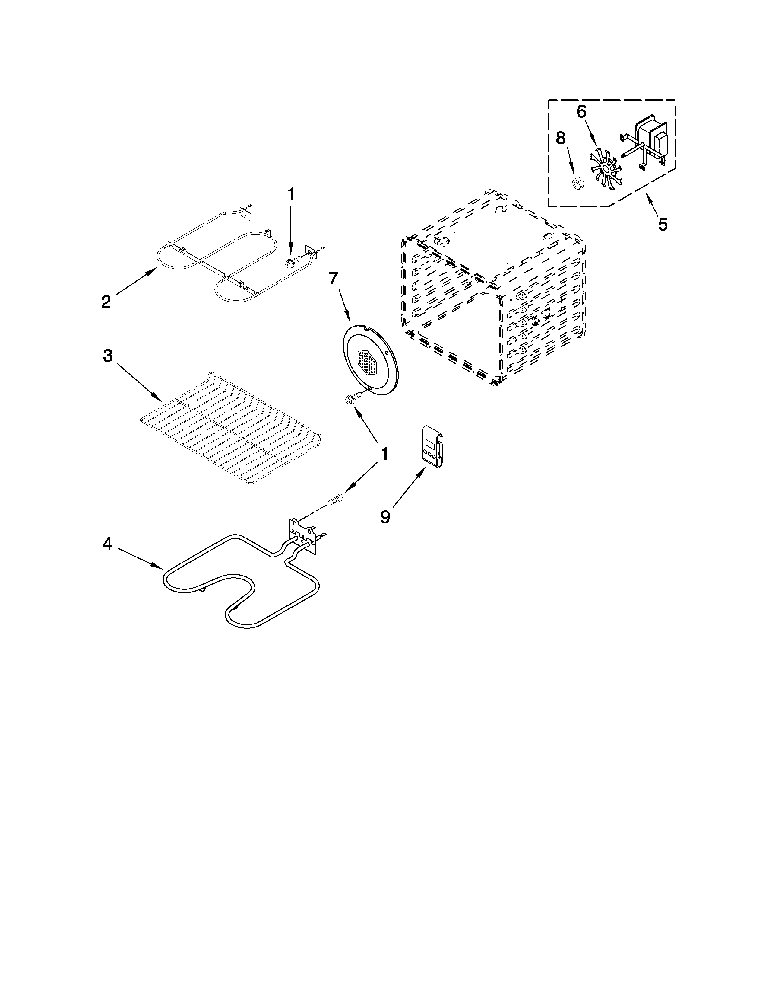 Internal oven parts