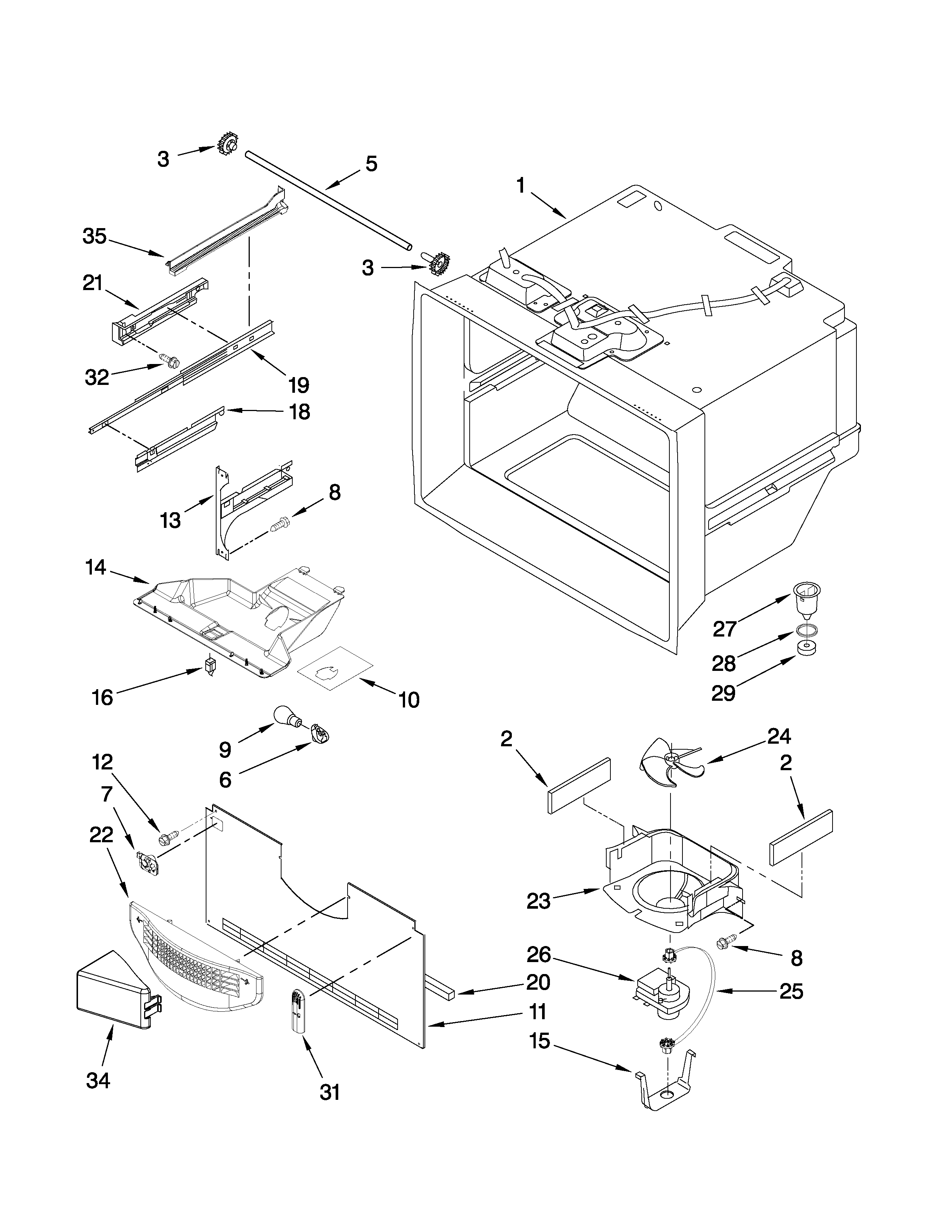 FREEZER LINER PARTS