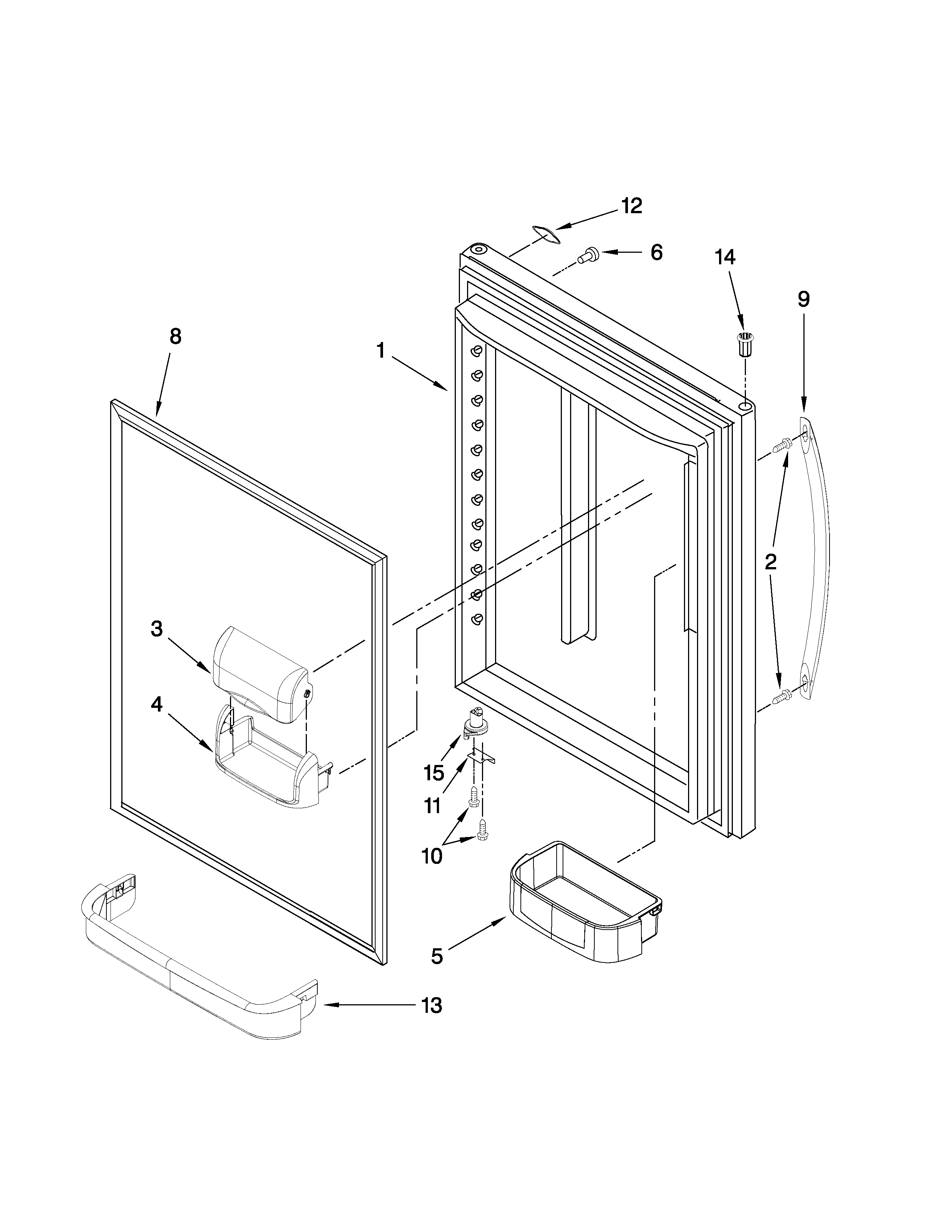 Refrigerator door parts