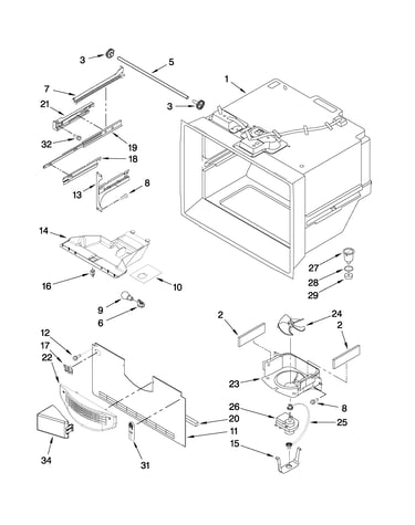 Freezer liner parts