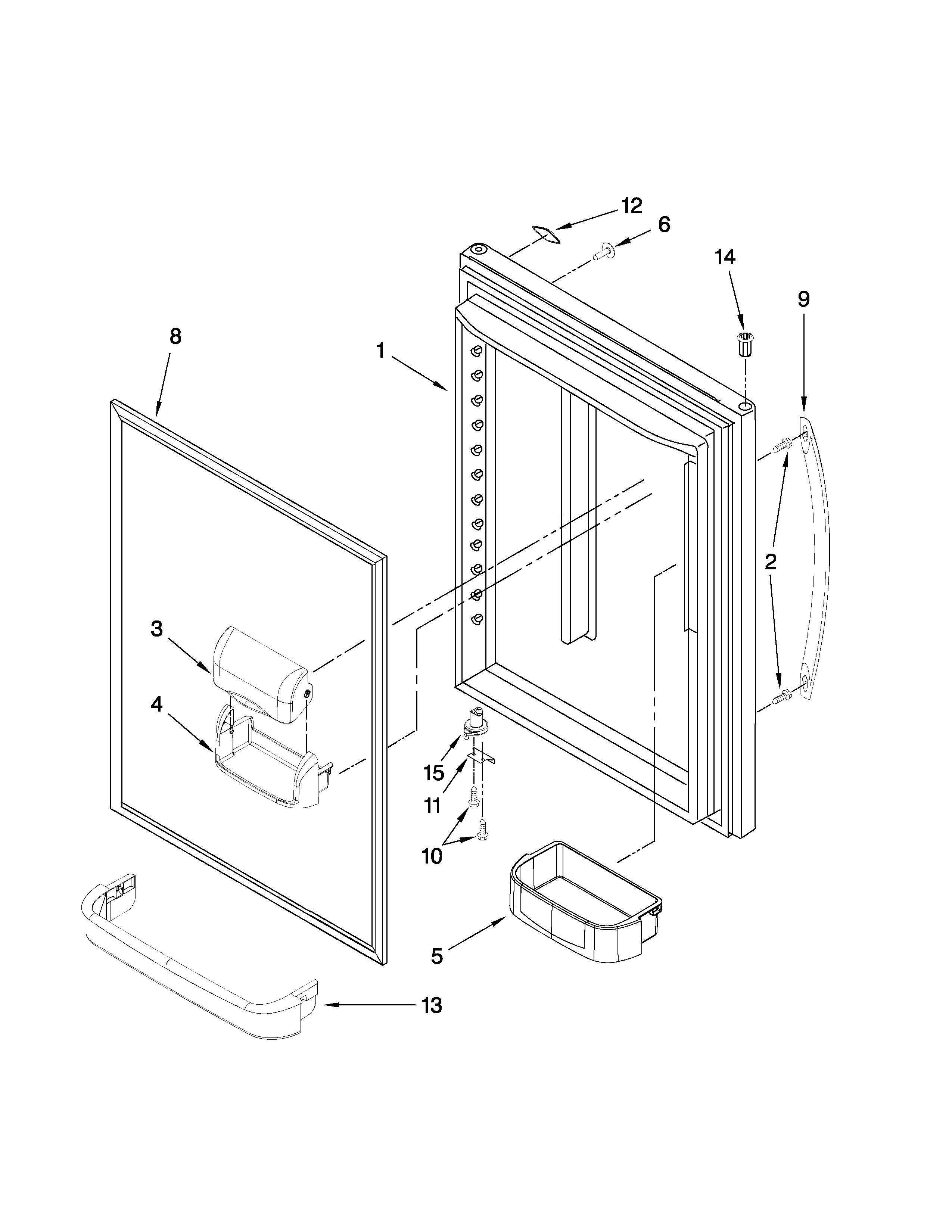 Refrigerator door parts