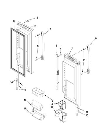 Refrigerator door parts