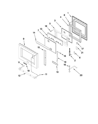 Oven door parts