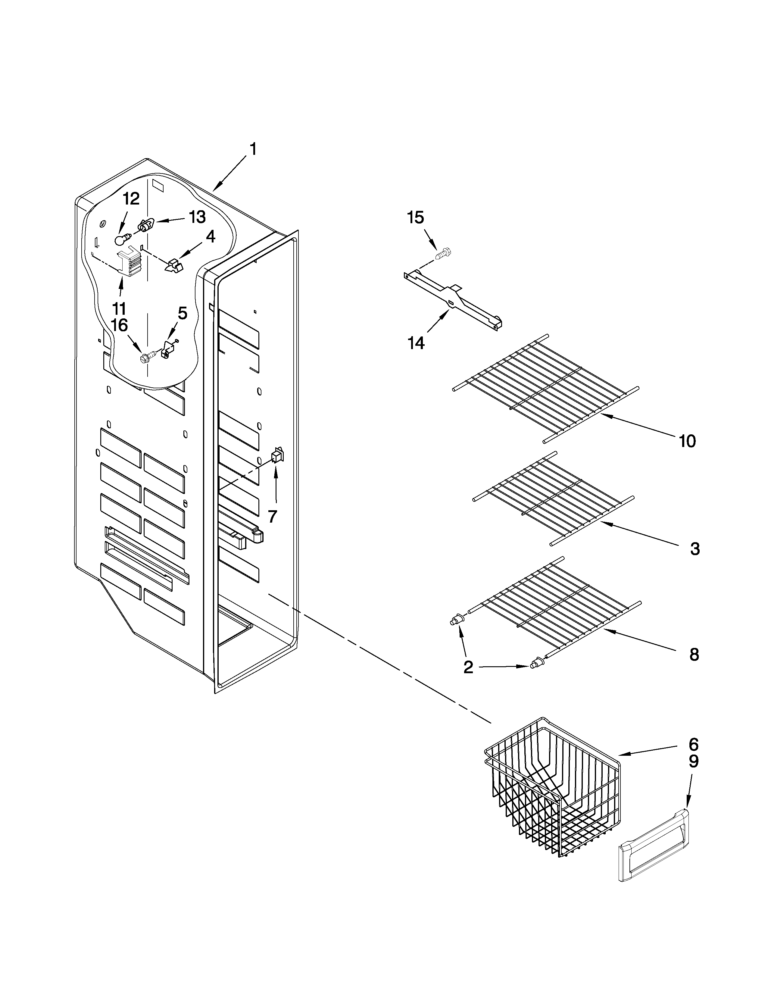 Freezer liner parts