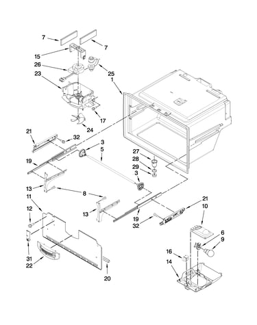 Freezer liner parts