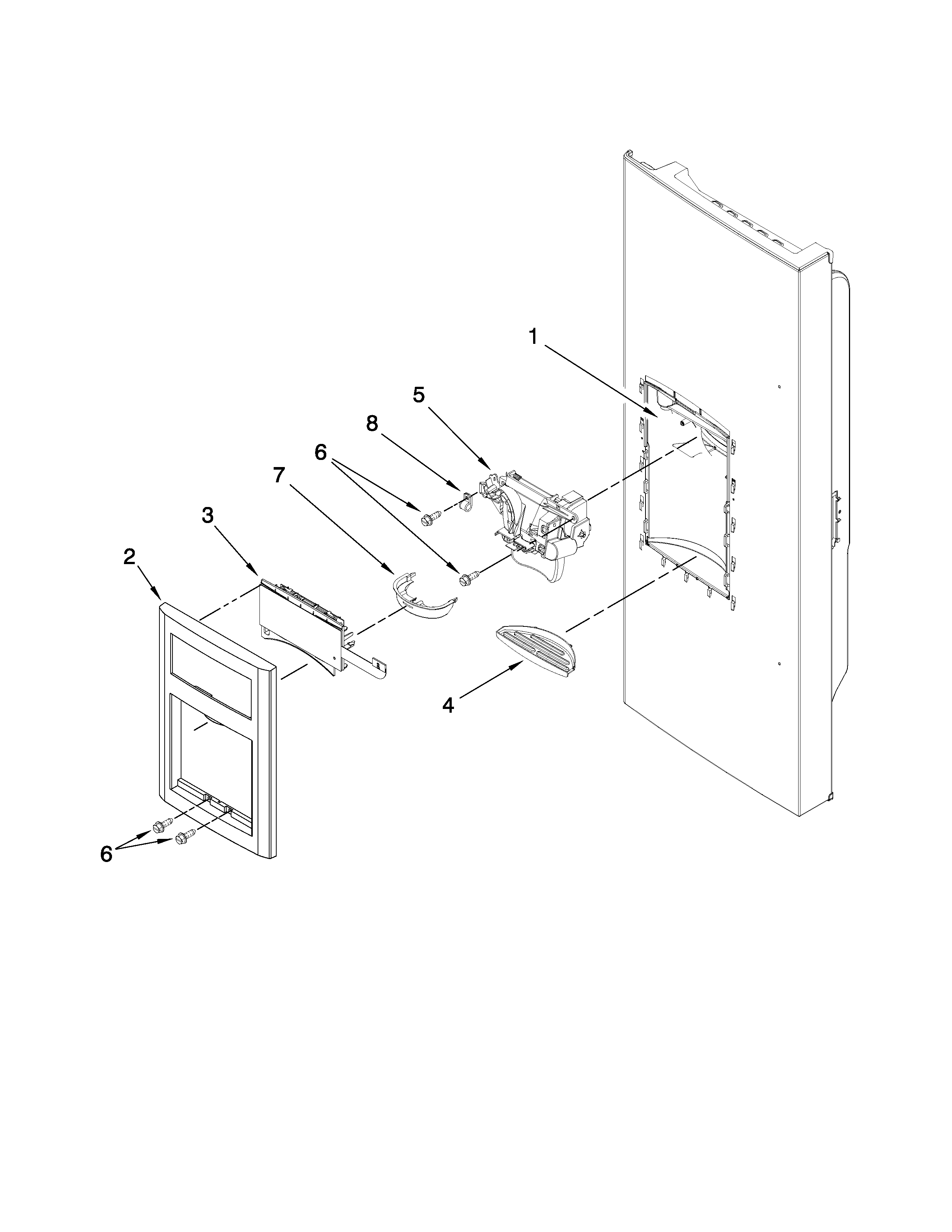 Dispenser front parts