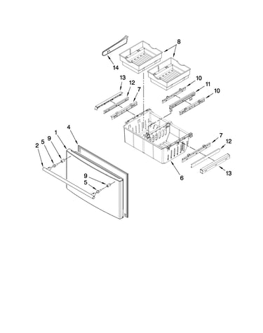 Freezer door parts