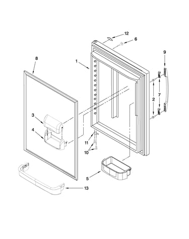 Refrigerator door parts