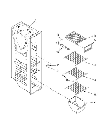 Freezer liner parts