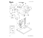 Whirlpool WED4900XW0 top and console parts diagram