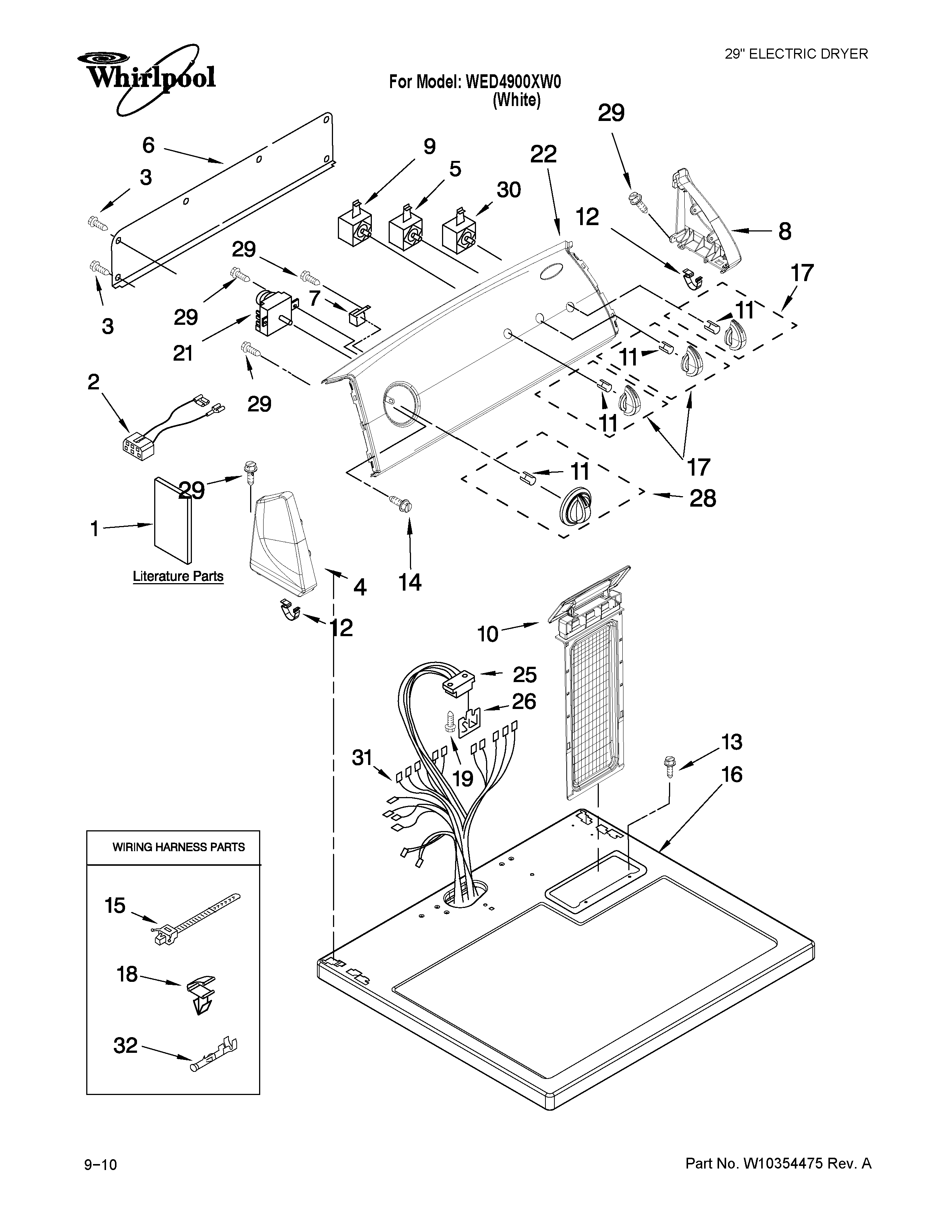 Top and console parts