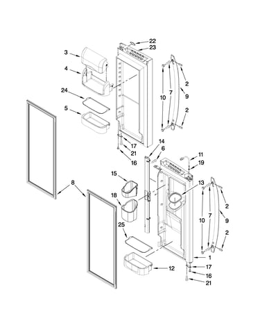 Refrigerator door parts