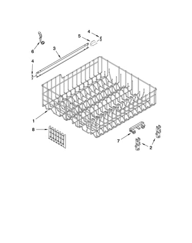 Upper rack and track parts