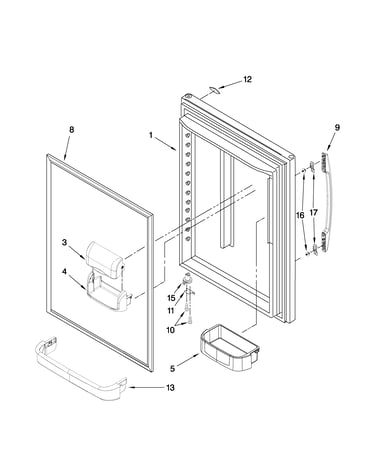 Refrigerator door parts