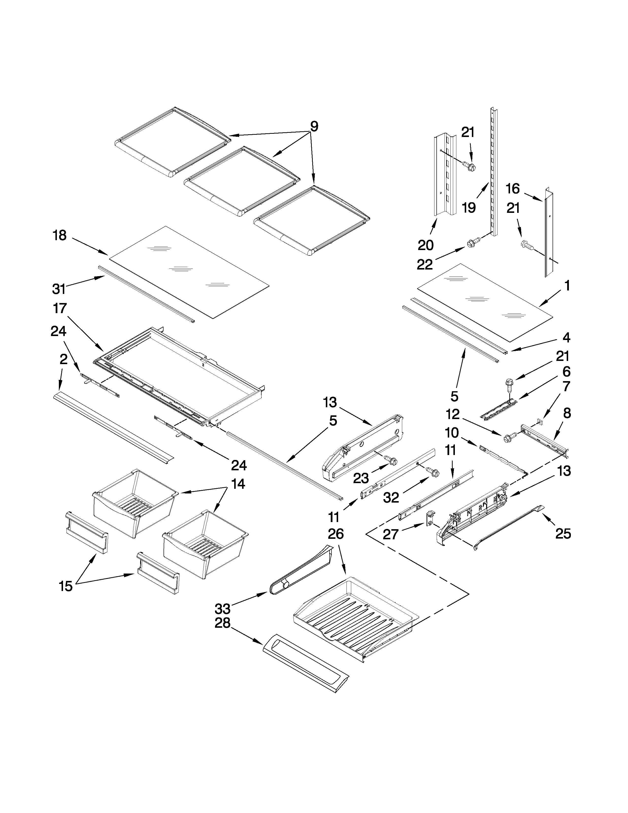 Shelf parts