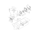 Maytag MFI2569VEB3 motor and ice container parts diagram