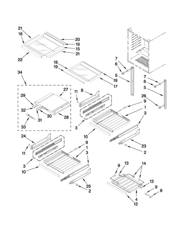 Shelf parts